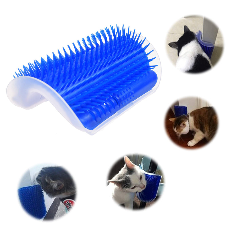 Eco-Fused Brush Kit for Cats - 1x Cat Self Groomer, 1x Blue Slicker Brush, 1 Pet Grooming Glove (Right Hand) - Long and Short Fur - DIY Grooming Tools for Pets - Pet Mitt, Wide Comb and Corner Groomer - PawsPlanet Australia