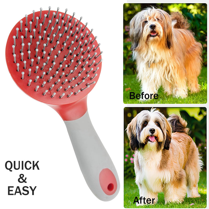 Horse Mane & Tail Combs Horse Brushes Shedding Brush Grooming Tool for Equine Long Haired Dogs (Red) Red