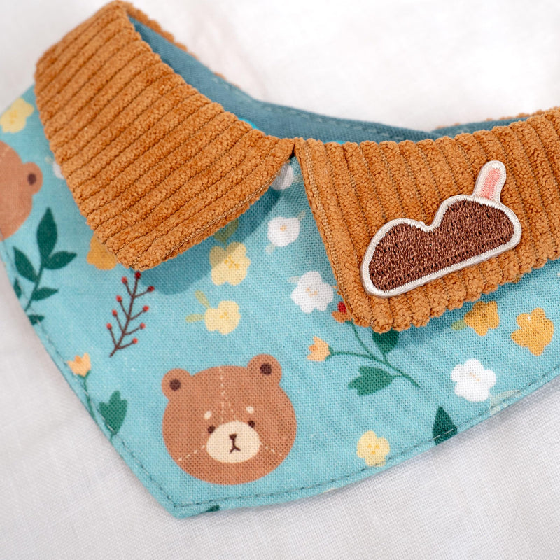 Pet Bandana for Cats and Dogs | Soft and Durable Pet Scarf | Available in 5 Styles S/M/L/XL | Adjustable Triple-Snap Closure (Turquoise Bear, Small) Turquoise Bear - PawsPlanet Australia