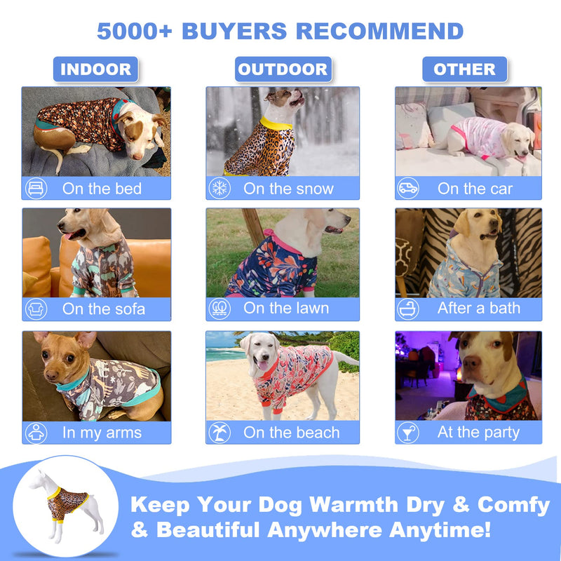 LovinPet Pet Jackets for Large Dogs - Lightweight Warm Pet Coats, Skin-Friendly Flannel Fabric Clothes for Pitbull, Loquat Rough Leopard Prints, Warm Dog Clothes for Pitbull Breeds,Brown 2XL - PawsPlanet Australia