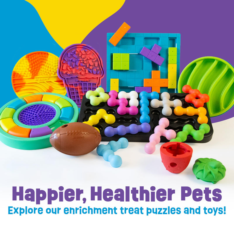 Brightkins Tough & Tumble 2-Piece Strawberry, Enrichment Puppy Essentials, Dog Birthday Treat Pouch Gifts, Training Dog Accessories, Container Slow Feeder Dispensing, Puzzle Feeder (Pack of 2) Pack of 2