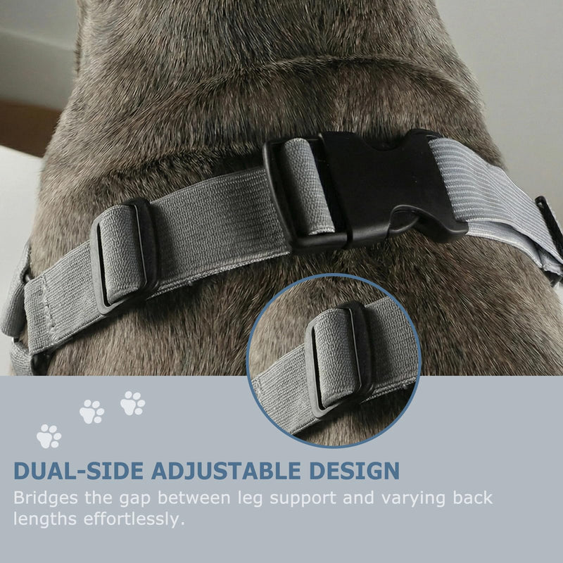 Pet Dog Front Leg Knee Pads, Braces Recovery Sleeve Leg Hock Brace Elbow Protector for Medium Large Dog 2Pcs,Grey &Footprints(L) L