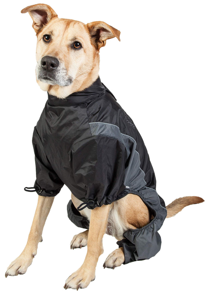 Touchdog Quantum-Ice Full-Bodied Adjustable and 3M Reflective Dog Jacket w/ Blackshark Technology, Small, Black, Grey 1
