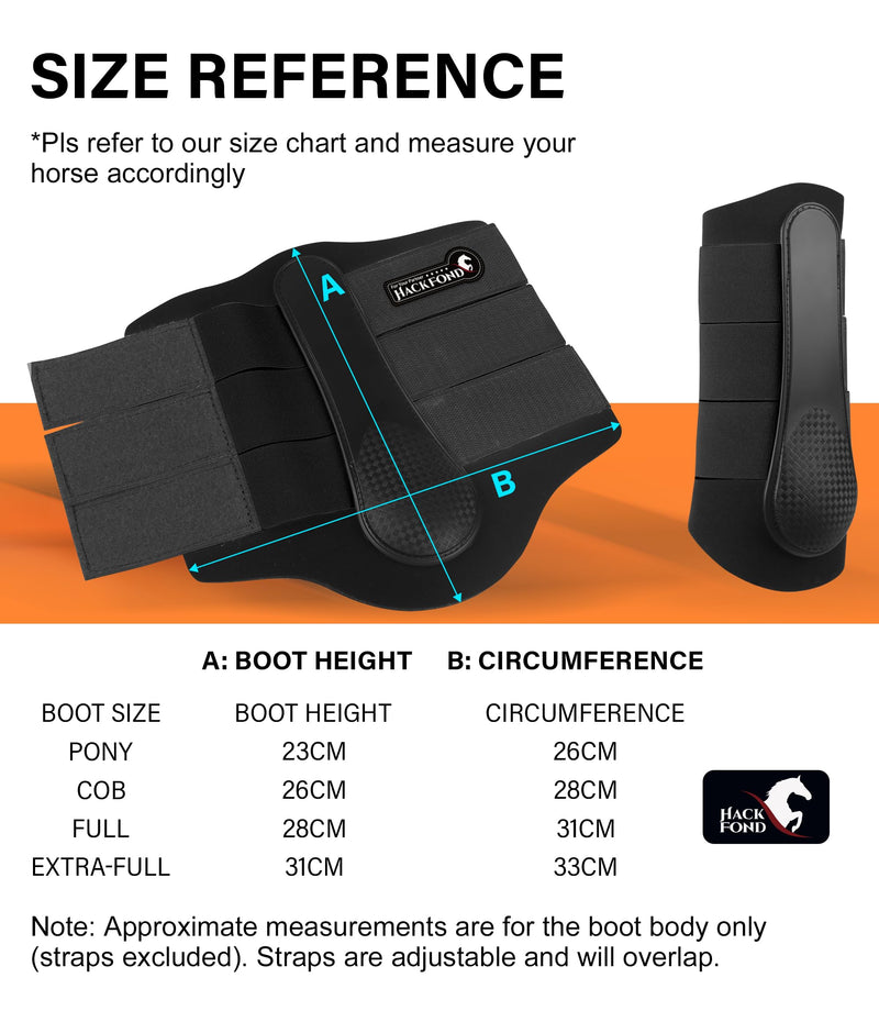Neoprene Brushing Boots for Horses, Equestrian Splint Boots Shock-Absorbing Leg Protection for Horses Large Black