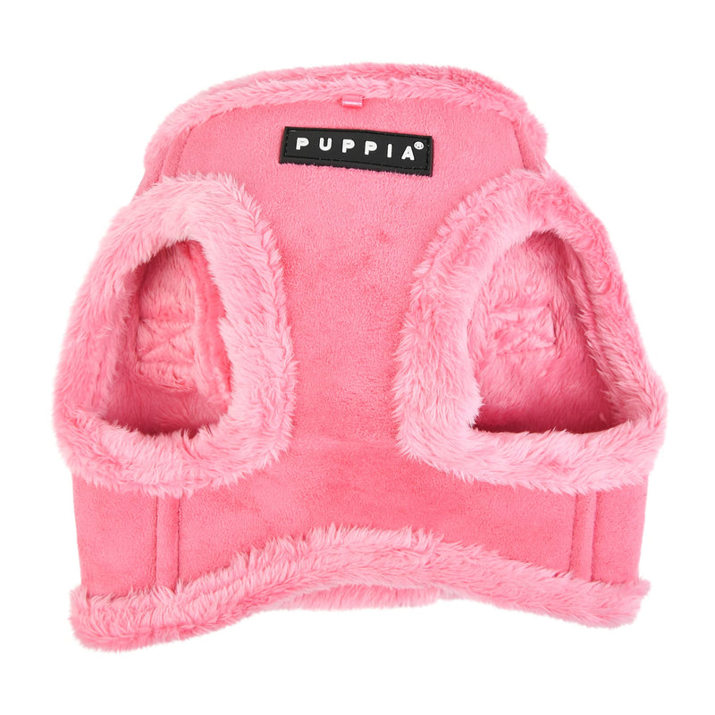 Puppia Terry Vest Dog Harness Step-in Winter Suede Warm No Choke No Pull Training Walking for Small and Medium Dog, Pink, Small - PawsPlanet Australia