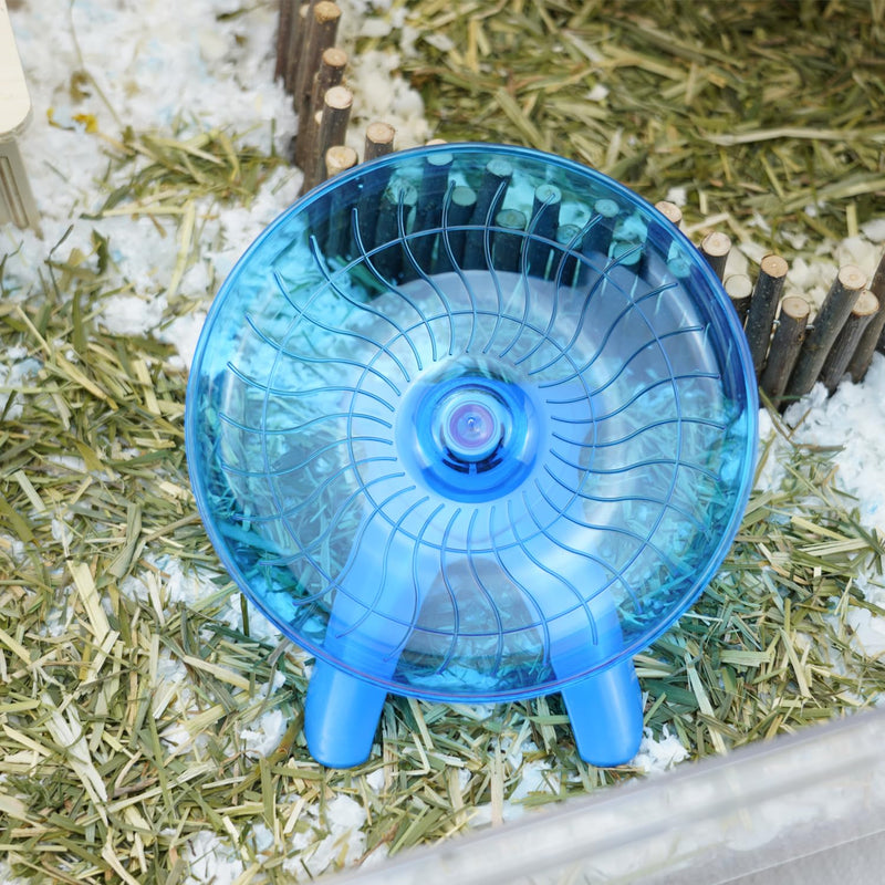 Hamster Wheel Silent Hamster Exercise Wheel Running Spinner Hamster Flying Saucer for Hamsters Gerbils Mice and Other Small Pets (Blue) Blue - PawsPlanet Australia