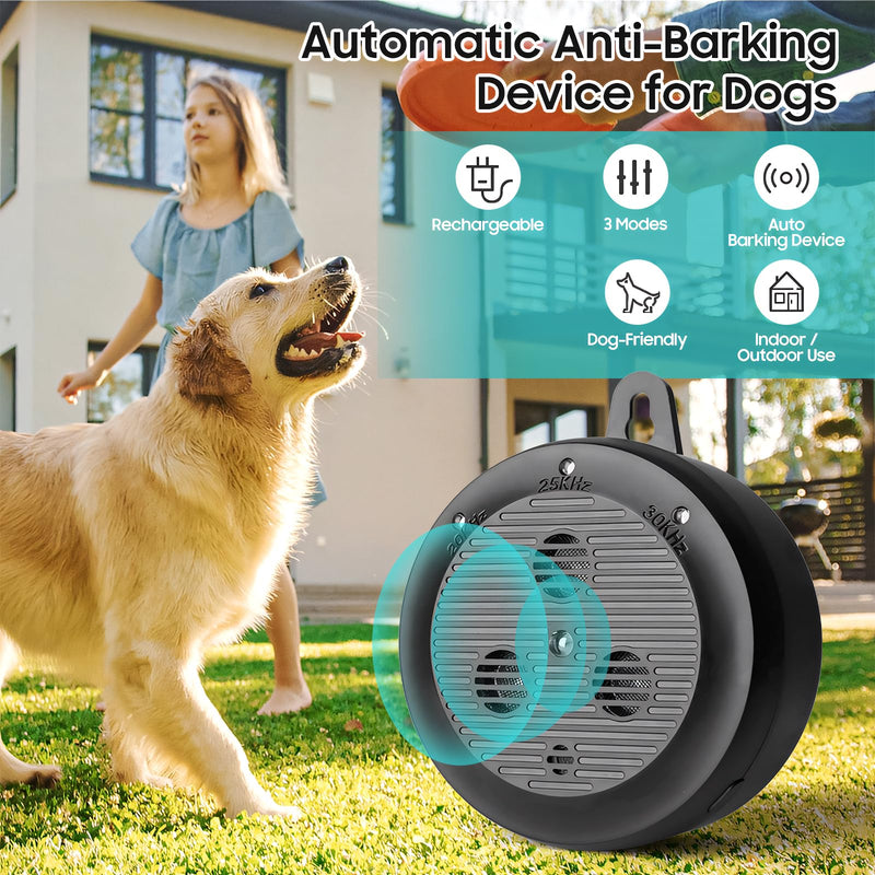 Anti Barking Devices，Auto Dog Bark Deterrent Devices with 3 Levels，Rechargeable Ultrasonic Bark Box Dog Barking Deterrent Devices, Effective Stop Barking Dog Devices for Indoor & Outdoor Dogs - PawsPlanet Australia