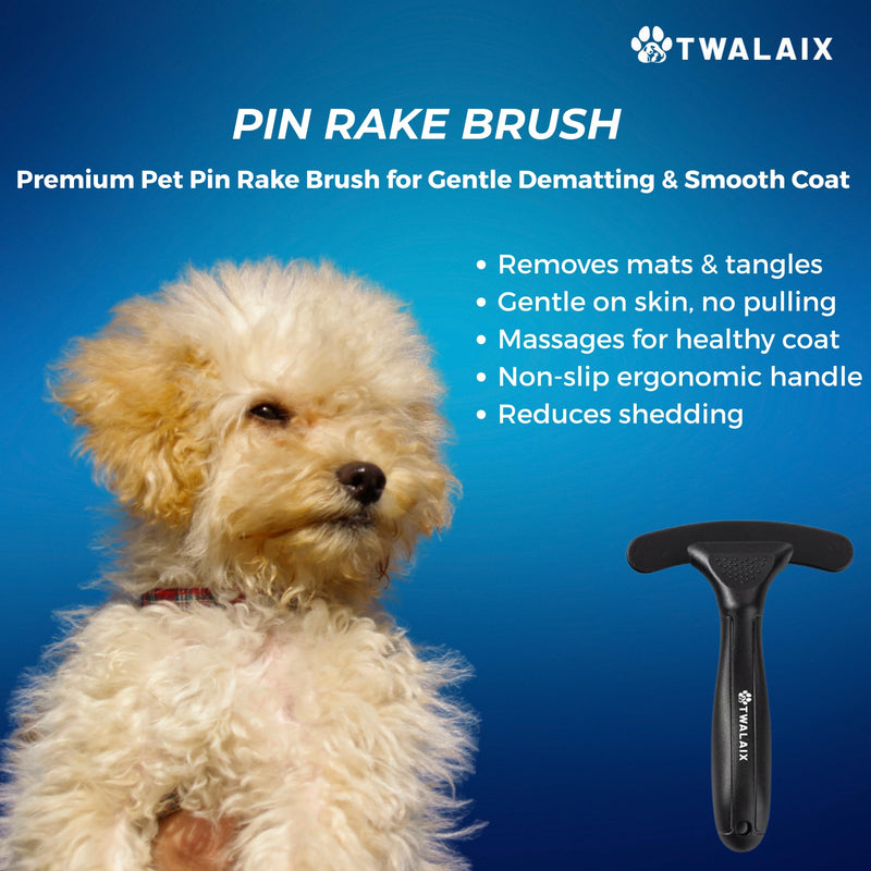 6 in 1 Pet Grooming Kit for Dogs & Cats - Deshedding Brush, Undercoat Rake, Slicker Brush, Nail Clipper, Nail File & Flea Comb for All Coat Types 6 in 1 Kit