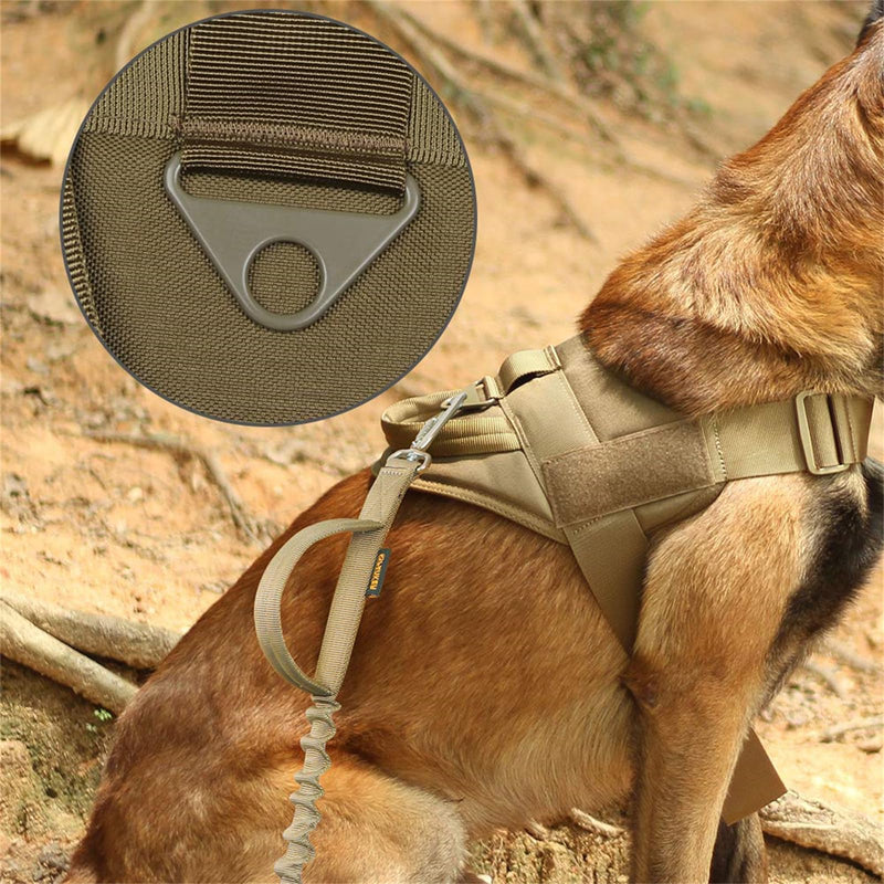 EXCELLENT ELITE SPANKER Tactical Dog Vest Training Military Patrol Service Dog Harness Easy Control Adjustable No-Pull Nylon Pet Harness with Handle for Small Medium Large Dogs(COB-XS) XS Coyote Brown - PawsPlanet Australia