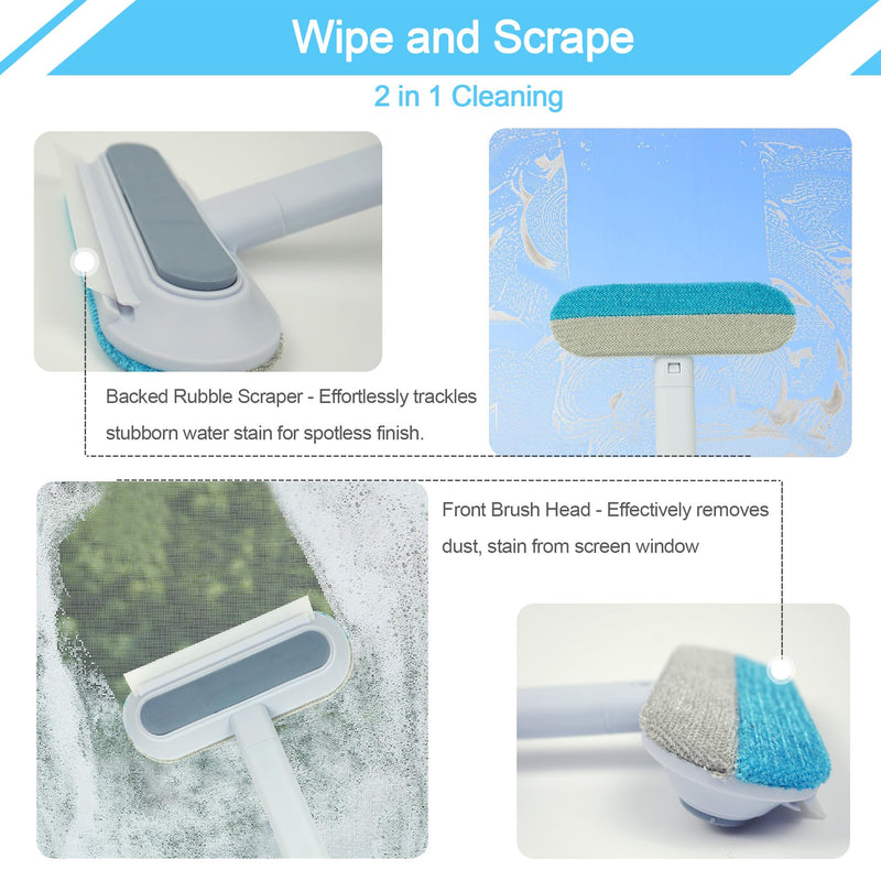 Pet Hair Removal Tool, Dog and Cat Hair Remover for Couch Carpet Furniture, 4 in 1 Multifunctional Pet Hair Removal Broom, Cleaning Brush for Window Tile, Reusable Washable, 1 Piece - PawsPlanet Australia