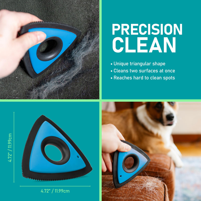 Maxpower Planet Dog Hair Remover, Reusable Fur Remover for Car Carpet, Cleaner Truck Detailing, Easy Use Car Detailing Mini Hair Removal Tool, Pet Removal Tool for Pet Fur Blue - PawsPlanet Australia