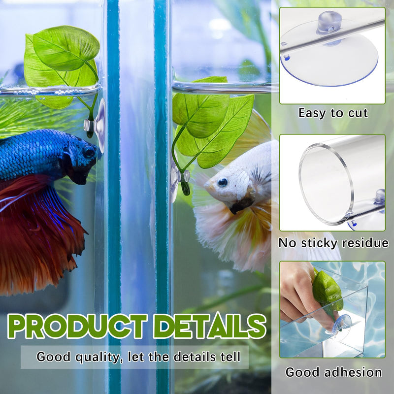 6 Pcs Betta Fish Acrylic Tube Tunnel Hollow Betta Fish Cave with Betta Fish Leaf Pad Betta Fish Tank Accessories for Aquarium Decor Fish Tank Accessories Decorations Shrimp Hideout Design Tube - PawsPlanet Australia