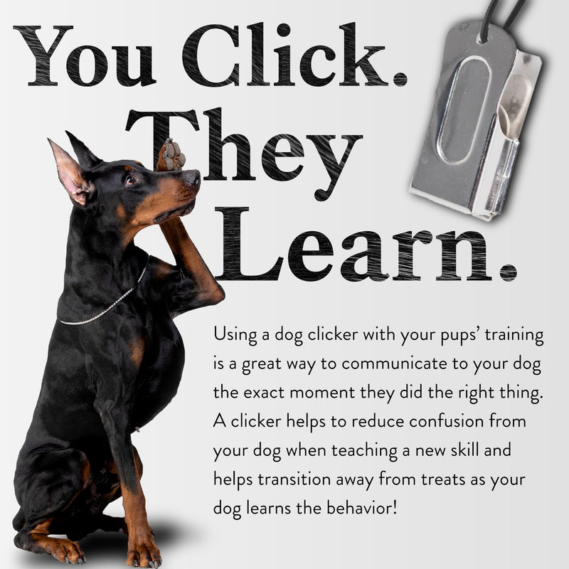 3-Pack Dog Clicker (Silver, Gold, Black) - Clickers for Pet Training – Easy-to-Carry Dog Training & Behavior Aids - Teach Your Dog Tricks or Reward His Behavior 3 Pack Silver, Gold, Black - PawsPlanet Australia