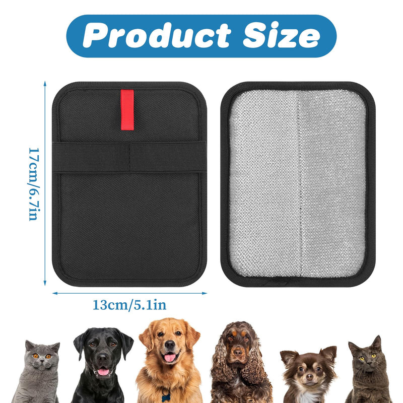 2 Pcs Pet Hair Removal Gloves Brush Double Sided Reusable Electrostatic Static Cat Hair Remover Glove for Dog Cat Grooming Fur Remover Mitt Tool for Clothing Couch Carpet Car Seat - PawsPlanet Australia