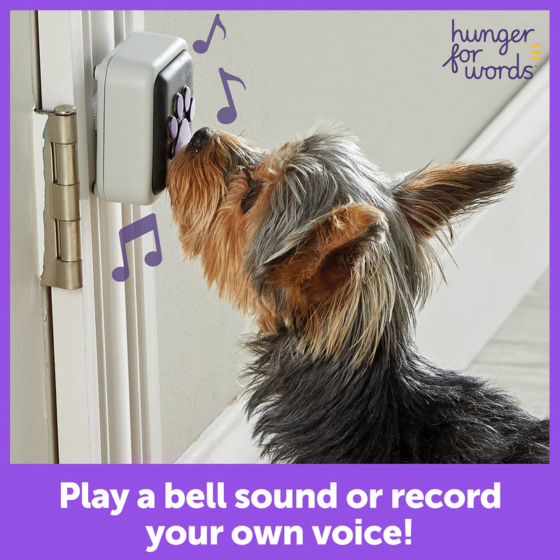 Hunger for Words Talking Pet Doorbell - 1 Piece Doorbell for Dogs, Doggie Doorbell, Perfect for Dog Potty Training, Talking Dog Buttons - PawsPlanet Australia