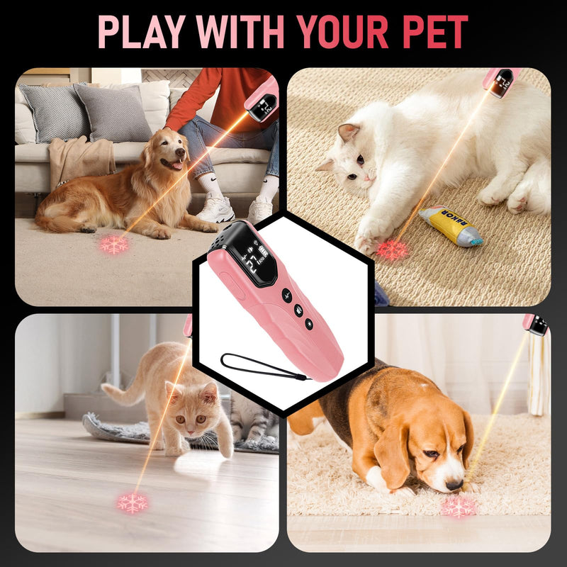 Dog Bark Deterrent Device, Ultrasonic Anti Barking Device for Dogs 35FT Far, Portable Dog Training Device to Stop Barking Neighbors Dog, 5 Modes| Safe & Effective for Small, Medium & Large Dogs，Pink