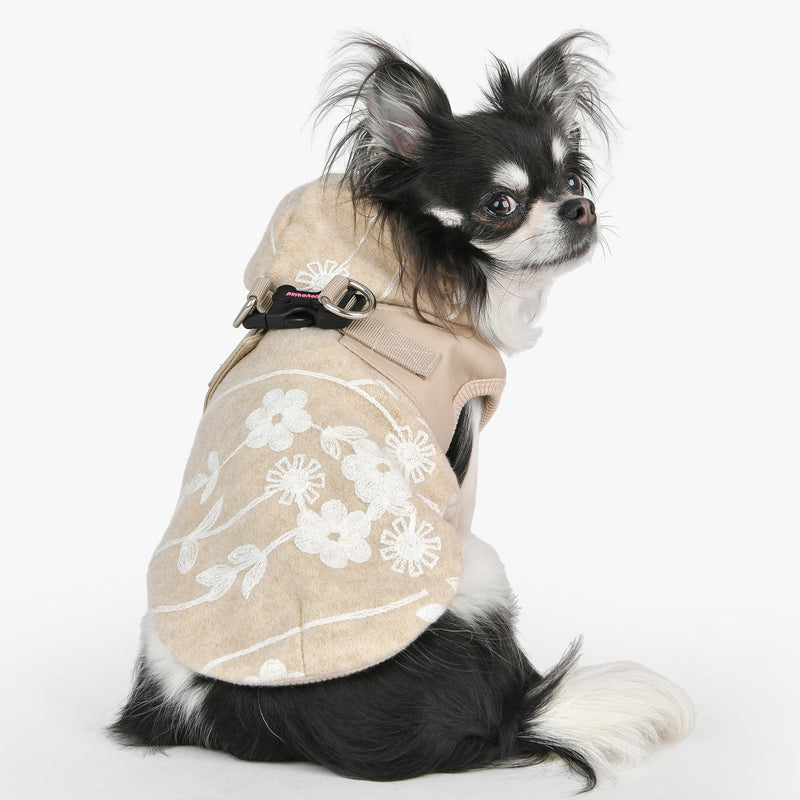 Pinkaholic New York Celandine Winter Shirt Warm Cozy Fashionable for Small Dogs, Beige, Medium BEIGE_CELANDINE - PawsPlanet Australia