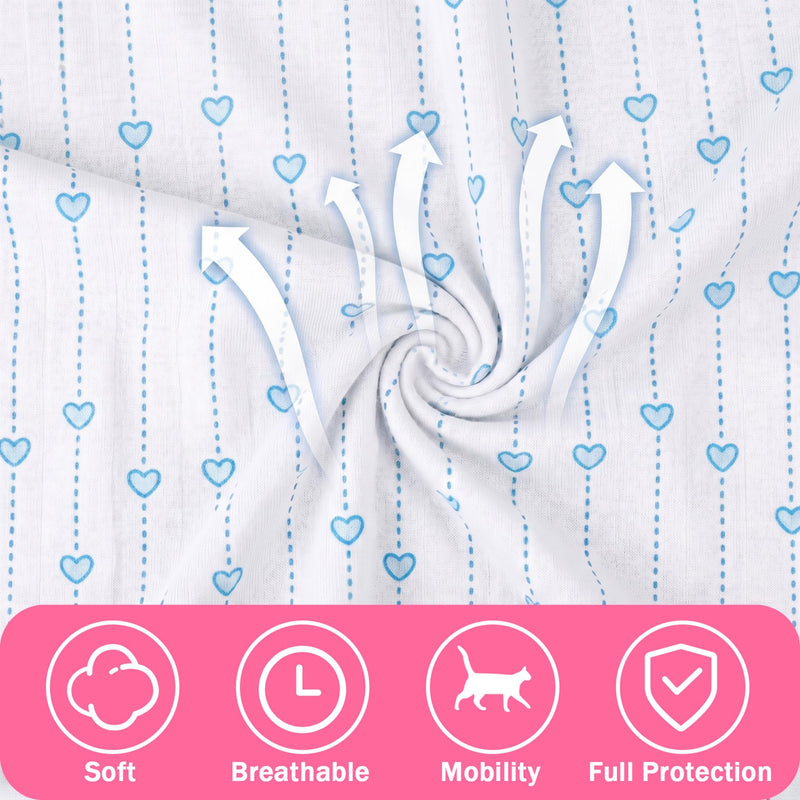 2 PCS Coppthinktu Cat Recovery Suit Female, Cat Onesie for Cats After Surgery, Breathable Cat Surgery Spay Recovery Suit for Abdominal Wounds Skin Issues, Soft Kitten Surgical Body Suit for Anti Licki