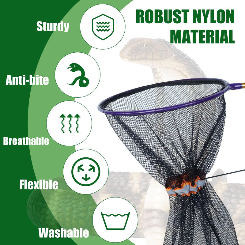 IC ICLOVER Snake Catcher Net, Snake Grabber Handling Tool, Snake Catching Net with Telescopic Pole, Adjustable Snake Capture Stick, Rattle Snake Catching and Transport Picker, Extended from 16" to 59" Only Snake Catcher Net - PawsPlanet Australia