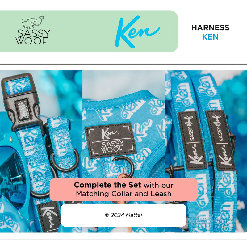 Sassy Woof Dog Adjustable Harness - Ken™ - L, Breathable Mesh, No Pull Design with Two D-Rings, Patented Design, Ideal for Large Dogs - Officially Licensed - PawsPlanet Australia