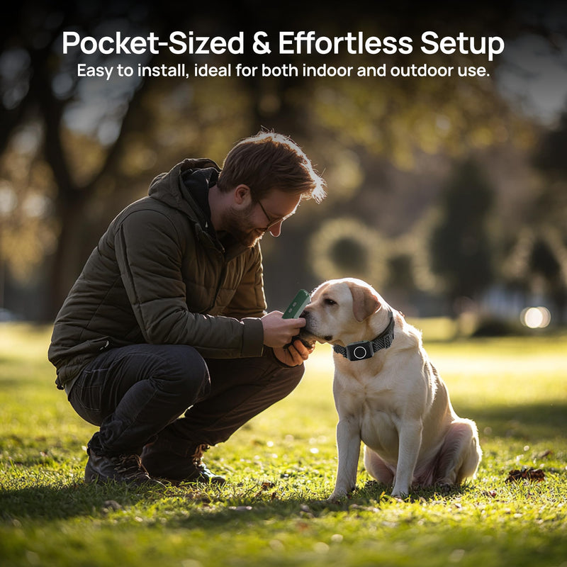 KITPLUS Wireless Dog Fence System, Electric Fence for Dogs, 4-in-1 Dog Training Collar with Remote, Bark Reminder, Status Monitor, IPX7 Waterproof Receiver for Medium Large Dogs Outdoor Use Green