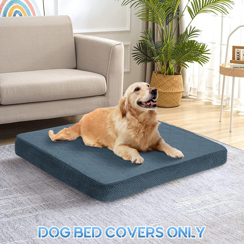 CHHKON Dog Bed Covers Replacement Washable Waterproof Pet Puppy Bed Cover for Dog(Blue,41x29x6 inch) 41x29x6 inch Blue - PawsPlanet Australia