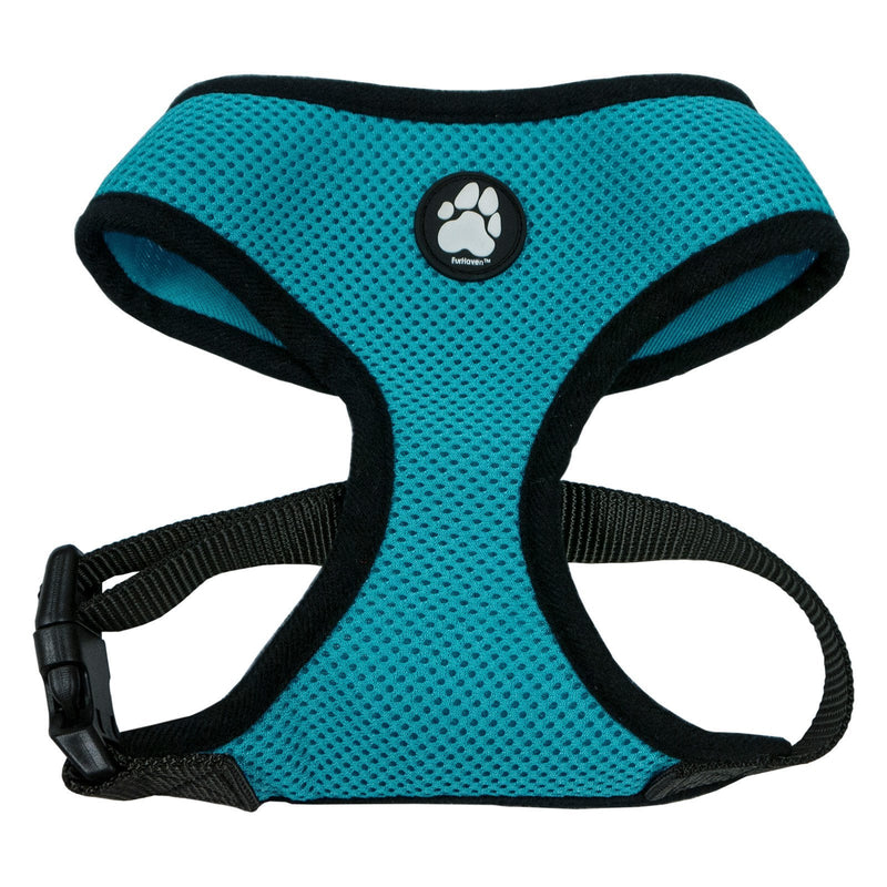 Furhaven Adjustable Padded Mesh Dog Harness - True Blue, Medium - PawsPlanet Australia