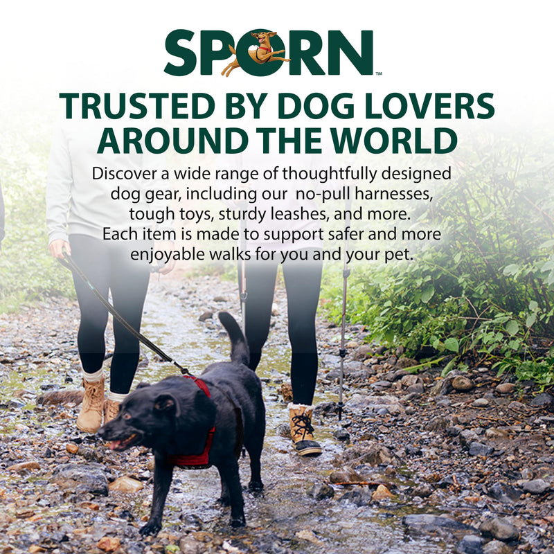 Sporn Large/XL No Pull Dog Harness for Large Dogs - Black Mesh Body, Durable Nylon, Breathable, Easy to Put On, No Choke, Padded, Adjustable, XL Dog Harness for Extra Large Breeds - PawsPlanet Australia