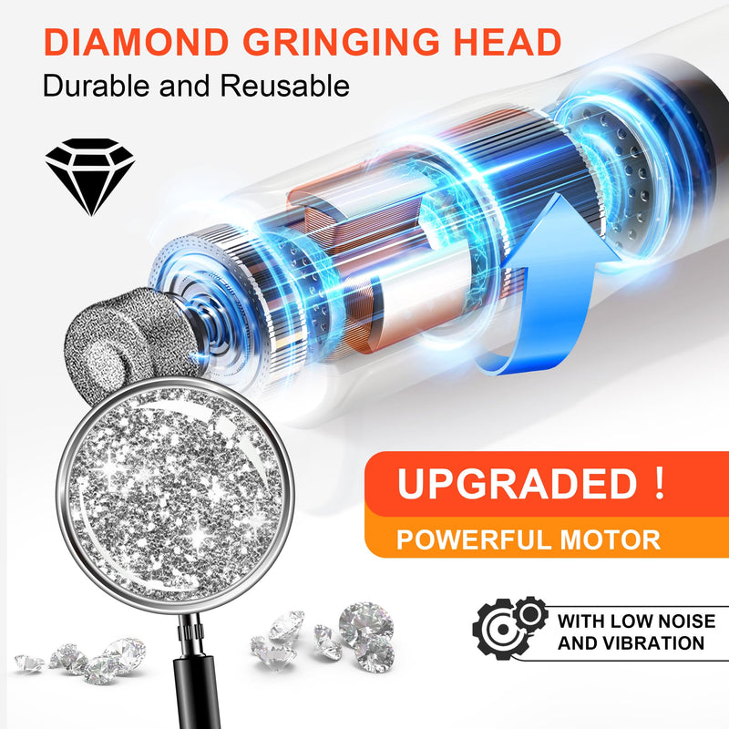 Dog Nail Grinder 7-Speed & 360° LED Light, Professional Pet Nail Grinder for Dogs and Cats, Electric Dog Nail Trimmer Painless Paws Grooming & Smoothing Tool for Large Small Dogs Cats Pets White - PawsPlanet Australia