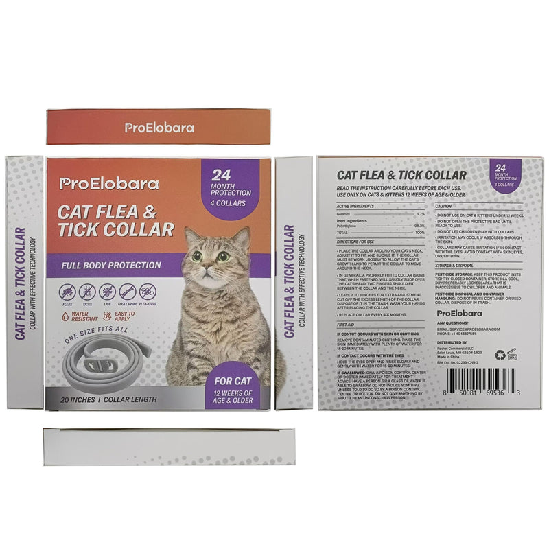 Flea Tick Prevention Collars for Cats: Essential Oil-Based Collar for 4 Month Support - Natural Fleas Ticks Breakaway Collar for Large & Small Cat, Outdoor Fleas Ticks Control for Kittens Gray