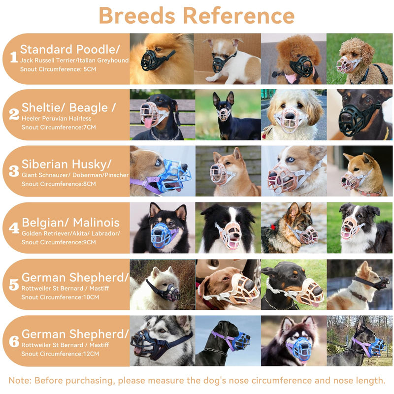 Dog Muzzle, Basket Muzzle Anti Biting Chewing, Sturdy Lightweight Muzzle Allows Panting Drinking, Cage Muzzle for Small Medium Large Dogs(Orange) (3 (Snout 9½-10½")) 3 (Snout 9½-10½") - PawsPlanet Australia