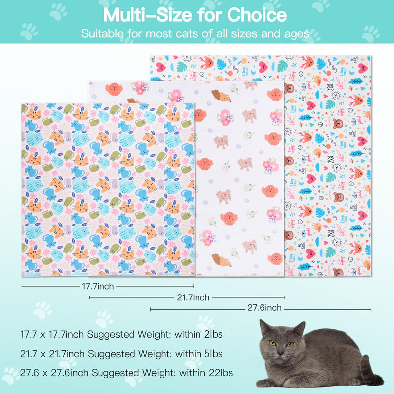 21.7" Cat Grooming Wrap, Cat Wrap for Cutting Nails, Self-Adherent Fabric Wrap for Cats, Cat Burrito Wrap Anti-Scratch, Anti-Escape, Multifunctional Swaddle Wrap Pet Tool (Swan, Large) Swan Large (5lbs) - PawsPlanet Australia