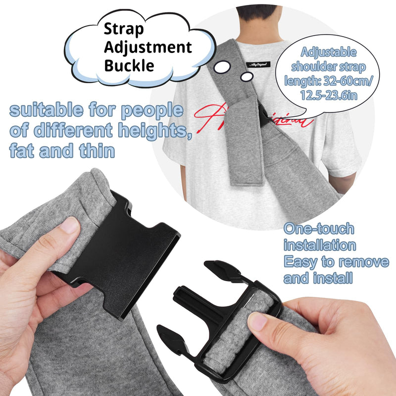 CUBY Dog and Cat Sling Carrier - Small Dog Carrier Sling with Adjust Strap & Zip Pocket, Hands Free Soft Dog Slings for Small Dogs Cats Puppy Pets Outdoor Travel Safety Purse Bag (Silver Grey) Navy Blue Adjust strap 1.0