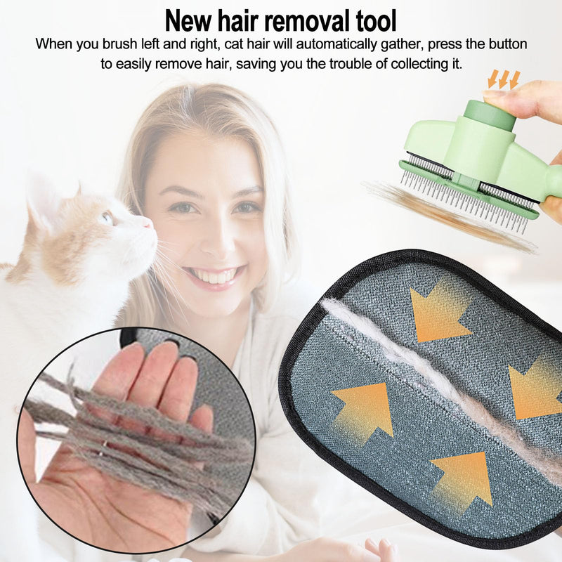 Pet Hair Removal Glove, Electrostatic Pet Hair Removal Gloves, Cat Comb, Dog Comb, Washable Reusable Dogs Cats Hair Gloves for Furniture, Bed, Sheets, Couch, Clothes, Carpet, Car Seat, Curtain 2 - PawsPlanet Australia