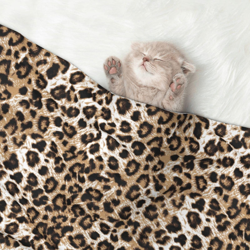 Pet Blanket,Warming Ultra Soft Warming Mat for Indoor Pet Beds & Furniture Reversible Blanket Machine Washable 27.6 * 19.7Inch,Leopard Print Leopard Print - PawsPlanet Australia