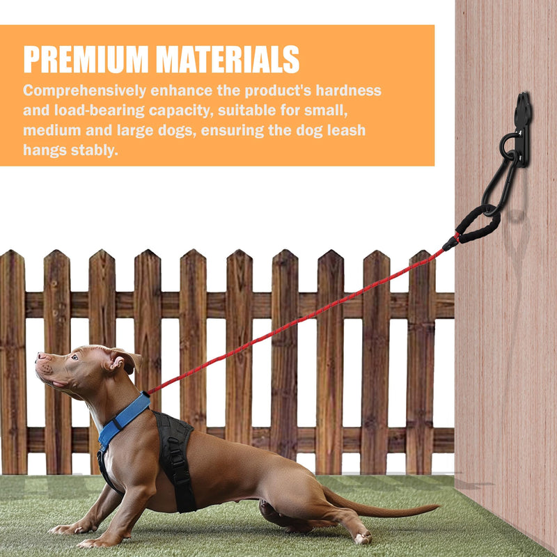XIAOXINGYUN Heavy-Duty Indoor and Outdoor Dog Leash Holder for Wall – Automatic Closing Dog Leash Hook, Secure and Escape-Proof Hook for Lead Management, Easy to Install for Home & Business - PawsPlanet Australia
