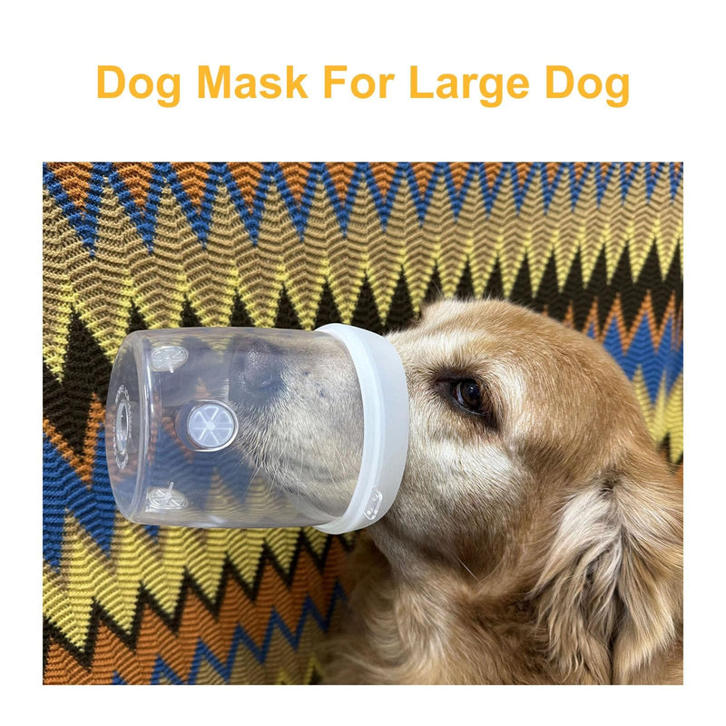 Dog Nebulizer and Inhalation Mask, Oxygen Mask for Large Dogs, White (L) L