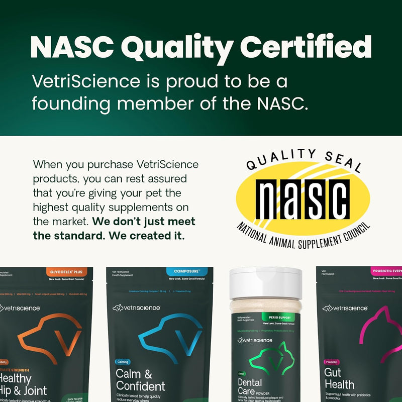 VETRISCIENCE Glycoflex 3 Maximum Strength Hip & Joint Support for Small Dogs Under 30lbs - Glucosamine, DMG, MSM & Green Lipped Mussel - Great Tasting - Vet Recommended, (0900669.060) - PawsPlanet Australia