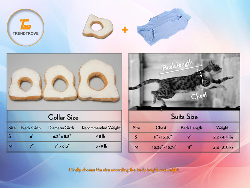 2PCS Cat Cone Collar and Cat Recovery Suit, Anti-Bite, Stop Licking Wounds, Adjustable Soft Elizabethan Cone, Cat Onesie for Female Cat After Surgery Blue Small - PawsPlanet Australia