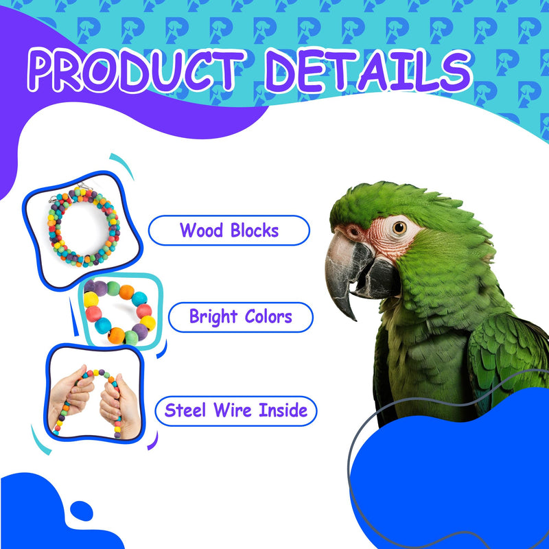 2 PCS 67" Bird Rope - Swing Toy for Birds for Climbing and Chewing - Odor-Free - Perfect for Small to Regular Size Parrots and Cockatiels - Standing Bungee Design, Ideal for Bird Cage - PawsPlanet Australia
