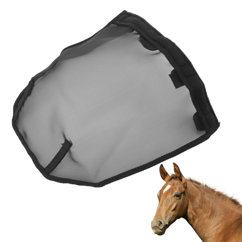 Horse Nose Net Breathable Fine Mesh Mask for Horses with Allergies or Shaking, Plastic Black Nose Cover for Home Farm - PawsPlanet Australia