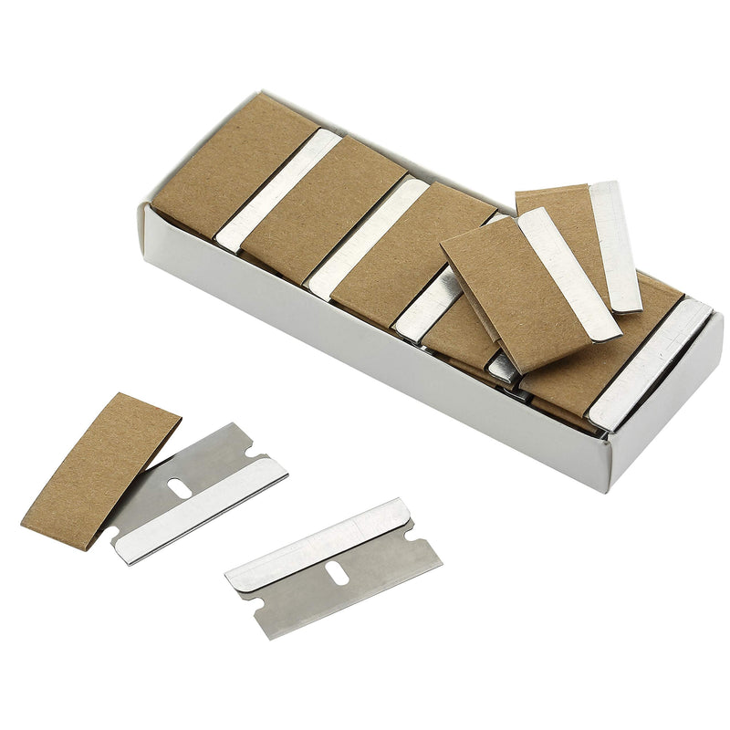 Bates- 50 pc Razor Blades, Flat Scraper Blades, One Edge Razor Blades 1 Count (Pack of 50) Silver - PawsPlanet Australia