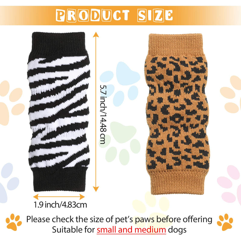 Geyoga 2 Sets Knitted Pet Leg Warmers Elastic Pet Leg Hock Protectors Warm Dog Hock Covers Pet Leg Sleeves for Medium and Large Dogs, XL - PawsPlanet Australia