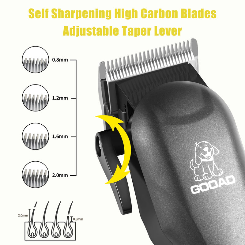 Dog Clippers for Grooming,Dog Grooming Kit for Heavy Thick Hair&Coats/Low Noise Rechargeable Cordless Pet Shaver with Paw Trimmer Nail Grinder/Hair Trimmer for Small & Large Cats Black - PawsPlanet Australia