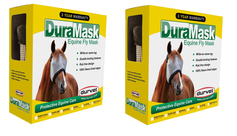 Durvet 2 Pack of DuraMask, Yearling, Equine Fly Mask Without Ears - PawsPlanet Australia