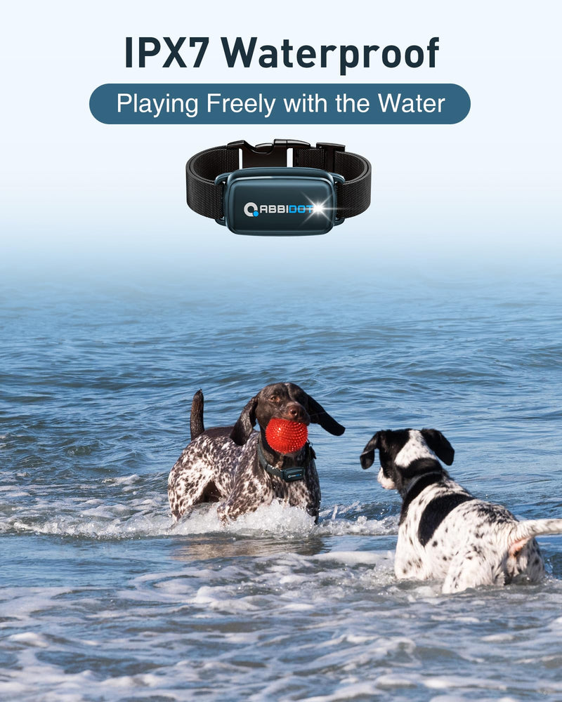 ABBIDOT Shock Collar for Dogs, 3300 FT Dog Training Collar with Remote, IPX7 Waterproof with 4 Training Modes, Rechargeable E-Collar for All Breeds (15-120 lbs) Ink Blue 1 Collar