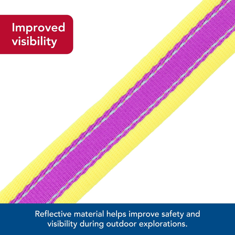 Coastal Pet - Pro - Reflective Adjustable Dog Collar, Purple with Yellow, 1" x 14-20" 1" x 14-20" (Pack of 1) - PawsPlanet Australia