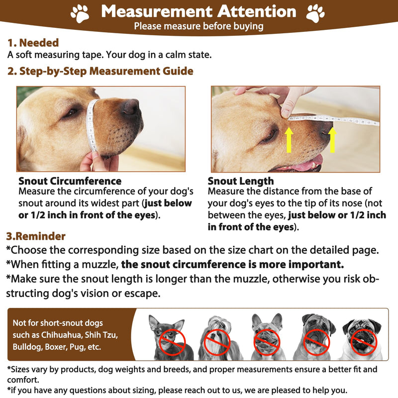 Mayerzon Dog Muzzle, Basket Muzzle for Small Medium Dogs Poodle Dachshund Corgi, Clear Puppy Mouth Cover for Grooming Vet Visits to Prevent Biting Chewing Scavenging, Allow Panting Drinking XS [Snout Cir: 5-6"] - PawsPlanet Australia