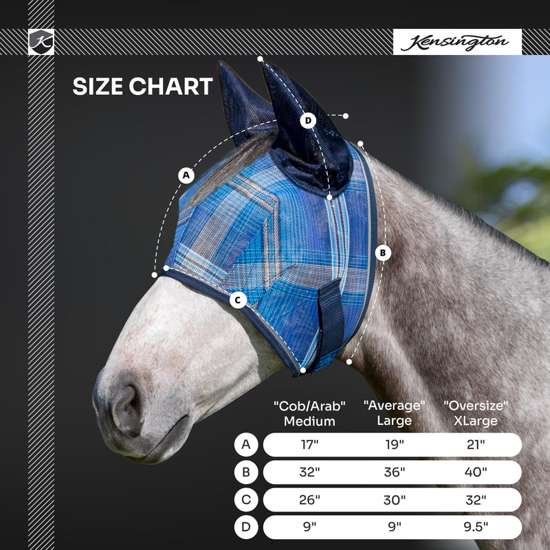 Kensington Fly Mask w/Web & Nose Size: X.Large Color: 2017-Lavender Mint 2017 - Lavender Mint XL (Large Horse)