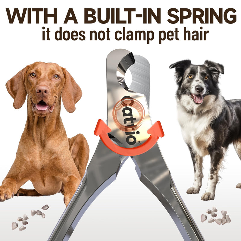 Dog Nail Clippers - All Steel Material, Built-in Spring,Heavy Duty Dog Nail Trimmer Full Metal Razor Sharp Professional for All Dogs Cats with Thick Toena,Dog Nail Trimmers Dog Nail Clippers Set (Matte) - PawsPlanet Australia